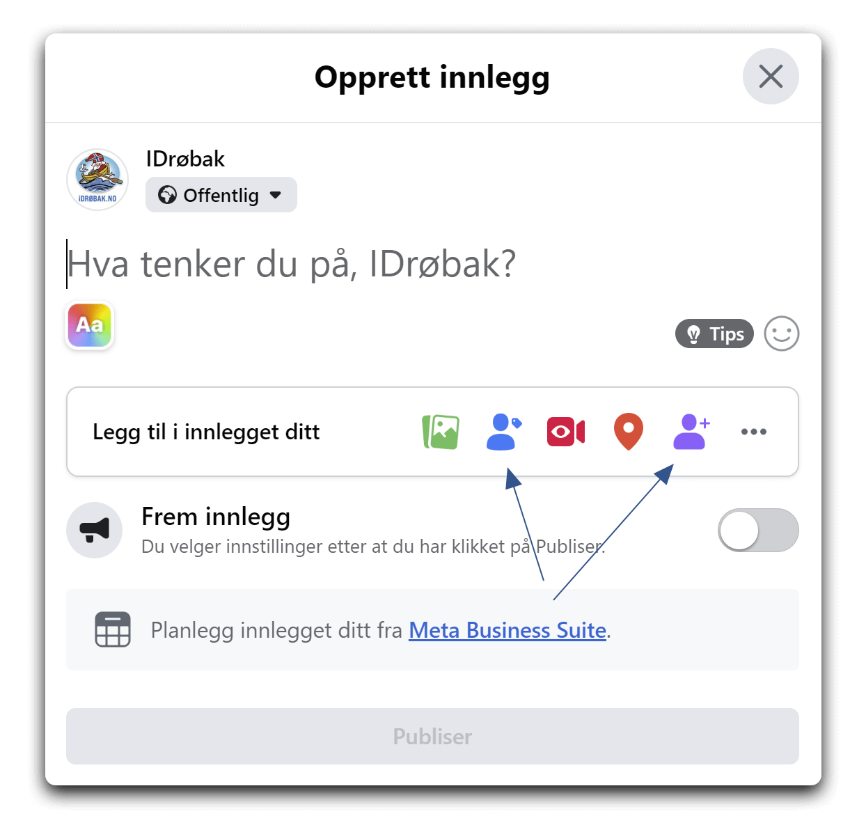 Hvordan tagge eller legge oss til som samarbeidspartner